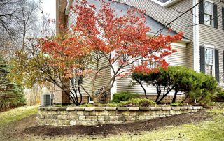 Retaining wall after